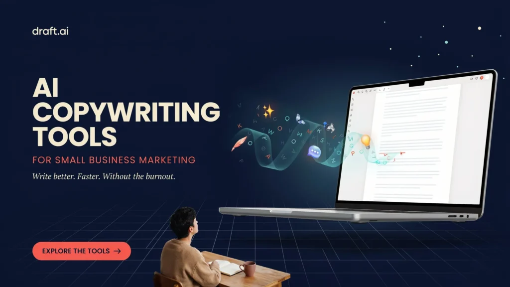 An entrepreneur utilizing AI copywriting tools to generate high-converting digital ad text.