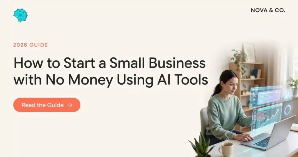 Start a small business with no money — free AI tools guide BizBotLogic
