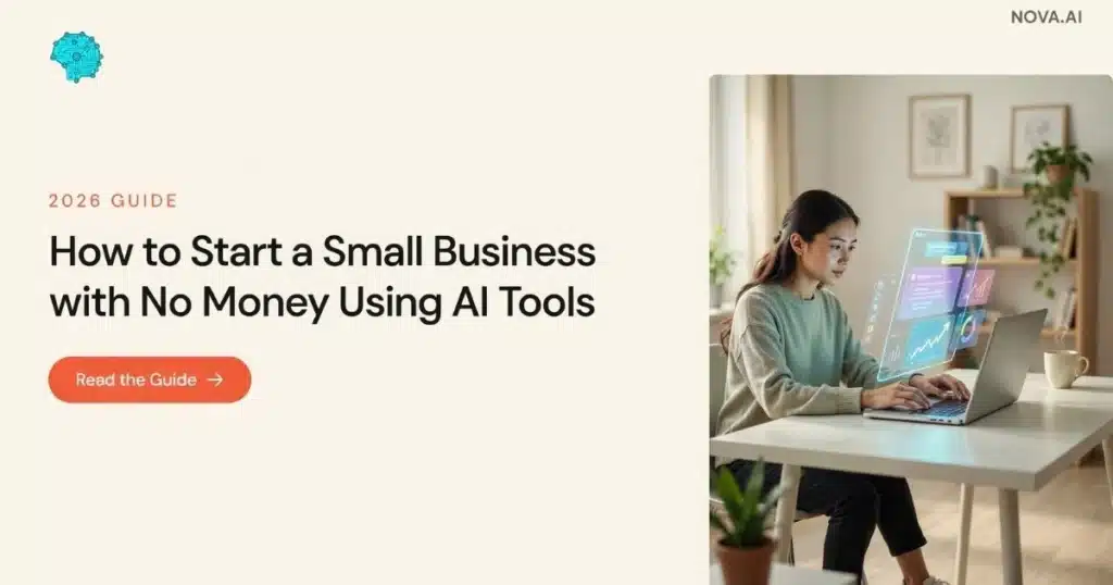 Zero capital small business launch using AI tools USA
